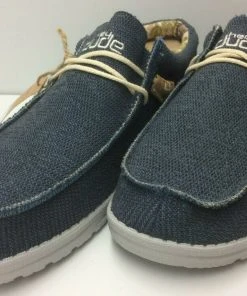 Hey Dude Wally Eden Navy Men's Shoes Comfortable Lightweight Slip On Casual Shoe