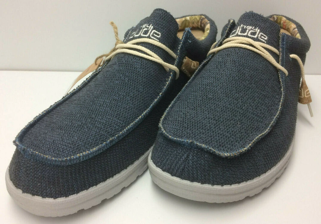 Hey Dude Wally Eden Navy Men's Shoes Comfortable Lightweight Slip On Casual Shoe 2 Hey Dude Wally Eden Navy Men's Shoes Comfortable Lightweight Slip On Casual Shoe