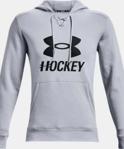 Under Armour Men's UA Hockey Icon Logo Hooded Sweatshirt Lace Up Hoodie 10 Under Armour Men's UA Hockey Icon Logo Hooded Sweatshirt Lace Up Hoodie