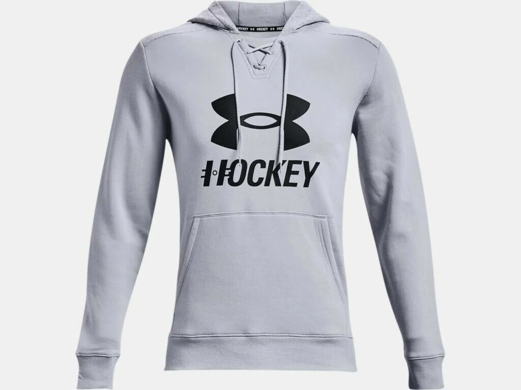 Under Armour Men's UA Hockey Icon Logo Hooded Sweatshirt Lace Up Hoodie 5 Under Armour Men's UA Hockey Icon Logo Hooded Sweatshirt Lace Up Hoodie