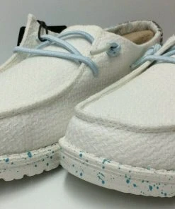 Hey Dude Wendy White Aztec Women's Lightweight Casual Comfortable Slip On Shoes Hey Dude Shoes