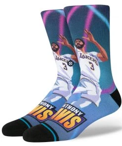 Anthony Davis Los Angeles Lakers LA Stance NBA Fast Break Socks Large Mens 9-13