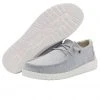 Hey Dude Shoes Hey Dude Wendy Stretch Fleece Glacier Grey Lightweight Casual Women's Shoes