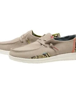 Hey Dude Shoes Hey Dude Wendy Snake Linen Coffee Women's Lightweight Comfy Shoes Slip On Casual 7 Hey Dude Shoes Hey Dude Wendy Snake Linen Coffee Women's Lightweight Comfy Shoes Slip On Casual