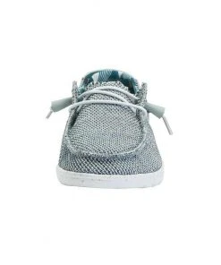 Hey Dude Wendy Sox Ice Grey Lightweight Casual Comfortable Slip On Women's Shoes Hey Dude Shoes