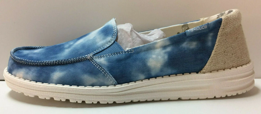 Hey Dude Wendy Lena Tie Dye Blue Women's Lightweight Slip On Casual Shoe Comfort Hey Dude Shoes 3 Hey Dude Wendy Lena Tie Dye Blue Women's Lightweight Slip On Casual Shoe Comfort Hey Dude Shoes