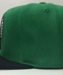 Boston Celtics Mitchell & Ness NBA Adjustable Snapback Hat 2Tone Flat Brim Cap