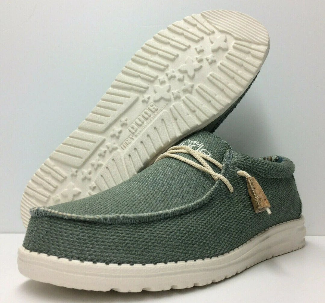 Hey Dude Wally Eden Sage Men's Shoes Comfortable Lightweight Slip On Casual Shoe 1 Hey Dude Wally Eden Sage Men's Shoes Comfortable Lightweight Slip On Casual Shoe