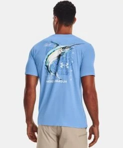 Under Armour Men's UA Fish Marlin Waterblur Short Sleeve Graphic T-Shirt SS Tee