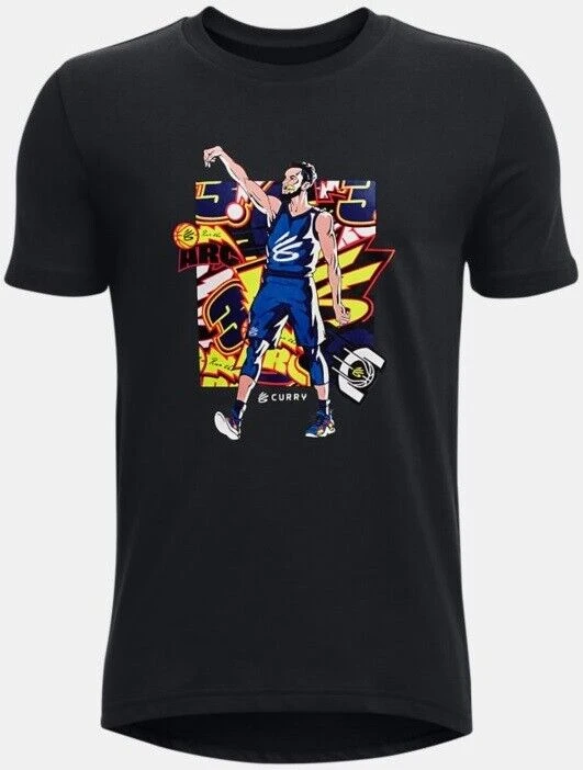 Under Armour Boy's UA Curry Multi Animated Steph Short Sleeve Graphic T-Shirt 1 Under Armour Boy's UA Curry Multi Animated Steph Short Sleeve Graphic T-Shirt