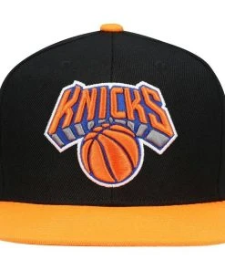 New York Knicks Mitchell & Ness NBA Snapback Hat 2Tone Flat Brim Adjustable Cap
