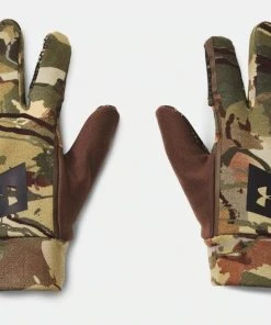 Under Armour Men's UA Coldgear Storm Hunt Early Season Fleece Camo Gloves