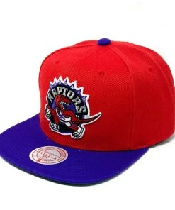 Toronto Raptors Mitchell & Ness NBA Snapback Hat 2Tone Hardwood Classics Cap