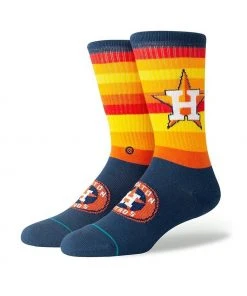 MLB Heaven Shop 9 2022 Houston Astros Stance MLB Rainbow 2 Crew Socks Large Men's 9-13 Baseball