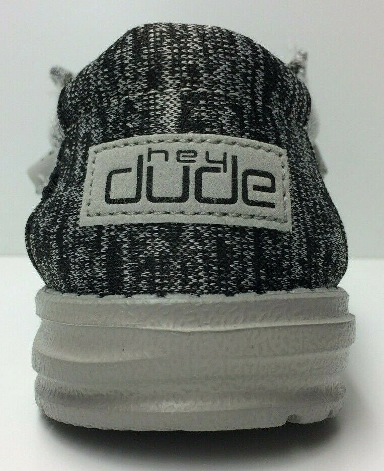 Hey Dude Wally Stretch Platinum Mix Men's Lightweight Slip On Casual Shoes Hey Dude Shoes 4 Hey Dude Wally Stretch Platinum Mix Men's Lightweight Slip On Casual Shoes Hey Dude Shoes