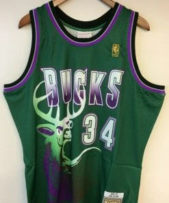 Ray Allen Milwaukee Bucks Mitchell & Ness NBA Authentic Jersey 1996-1997 Rookie