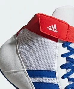 2023 Adidas HVC 2 USA White/Red/Royal Blue Adult Wrestling Shoes Men's Sizes