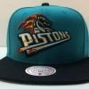Detroit Pistons Mitchell & Ness NBA Snapback Hat Cap Horse Hardwood Classics HWC