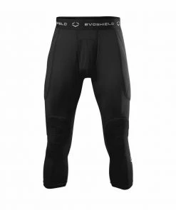 EvoShield Men's 3/4 Sliding Tights Slider Shorts Baseball/Softball Padded Black