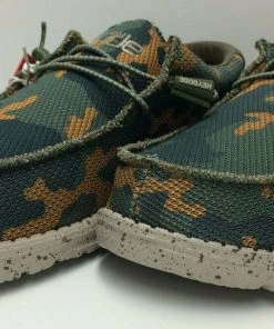 Hey Dude Wally Sox Jungle Camo Men's Lightweight Slip On Casual Comfort Shoes