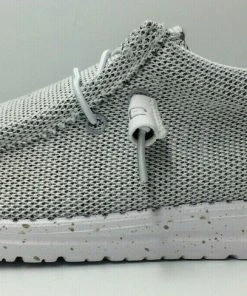 Hey Dude Wally Sox Stone White Lightweight SlipOn Casual Comfortable Men's Shoes