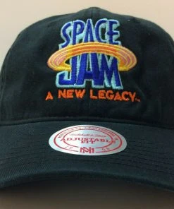 Mitchell & Ness X Space Jam 2 A New Legacy NBA Strapback Black Hat Dad Cap