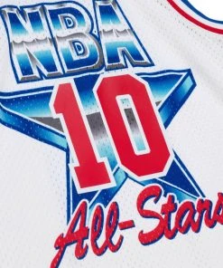 1992 NBA All-Star Game Dennis Rodman #10 Mitchell & Ness White Authentic Jersey
