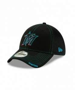 2022 Miami Marlins M New Era MLB Neo 39THIRTY Stretch Fit Flex Mesh Back Cap Hat