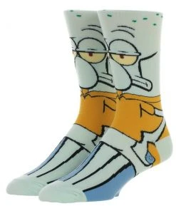 Squidward Tentacles SpongeBob SquarePants Bioworld Socks Mens 8-12 Nickelodeon