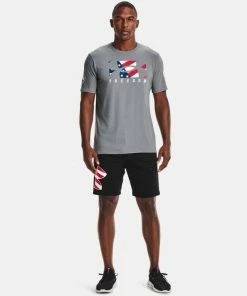 Under Armour Men's UA Freedom Rival Big Flag Logo Casual Workout Fitness Shorts 16 Under Armour Men's UA Freedom Rival Big Flag Logo Casual Workout Fitness Shorts
