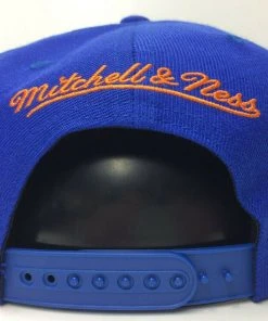 New York Knicks Mitchell & Ness NBA Snapback Hat 2Tone Flat Brim Adjustable Cap