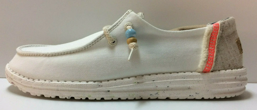 Hey Dude Wendy Natural Salt Women's Lightweight Casual Comfortable Shoes Slip On 3 Hey Dude Wendy Natural Salt Women's Lightweight Casual Comfortable Shoes Slip On