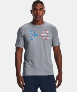 Under Armour Mens UA Freedom Hook Logo Short Sleeve Graphic T-Shirt SS 1370304
