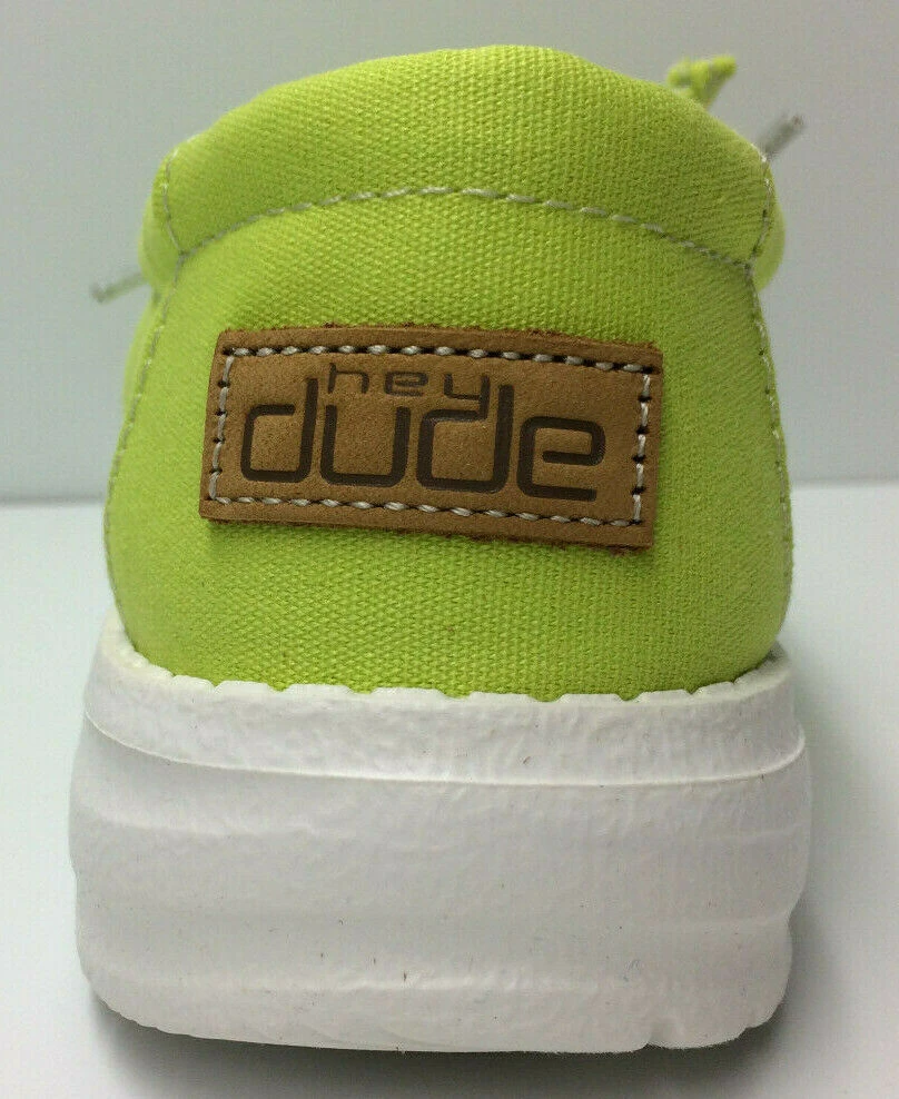Hey Dude Wally Youth Fresh Lime Comfortable Lightweight Slip On Casual Shoes Hey Dude Shoes 4 Hey Dude Wally Youth Fresh Lime Comfortable Lightweight Slip On Casual Shoes Hey Dude Shoes