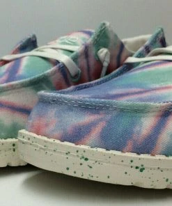 Hey Dude Wendy Rose Candy Tie Dye Women's Lightweight Slip On Comfortable Shoes Hey Dude Shoes