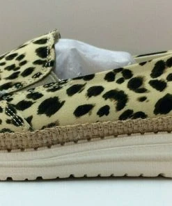 Hey Dude Wendy Lena Leopard Angora Women's Lightweight Slip On Casual Shoes Hey Dude Shoes