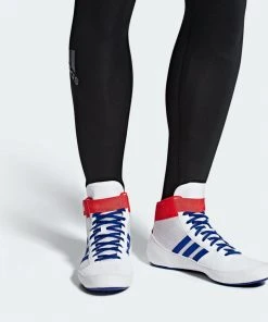 2023 Adidas HVC 2 USA White/Red/Royal Blue Adult Wrestling Shoes Men's Sizes