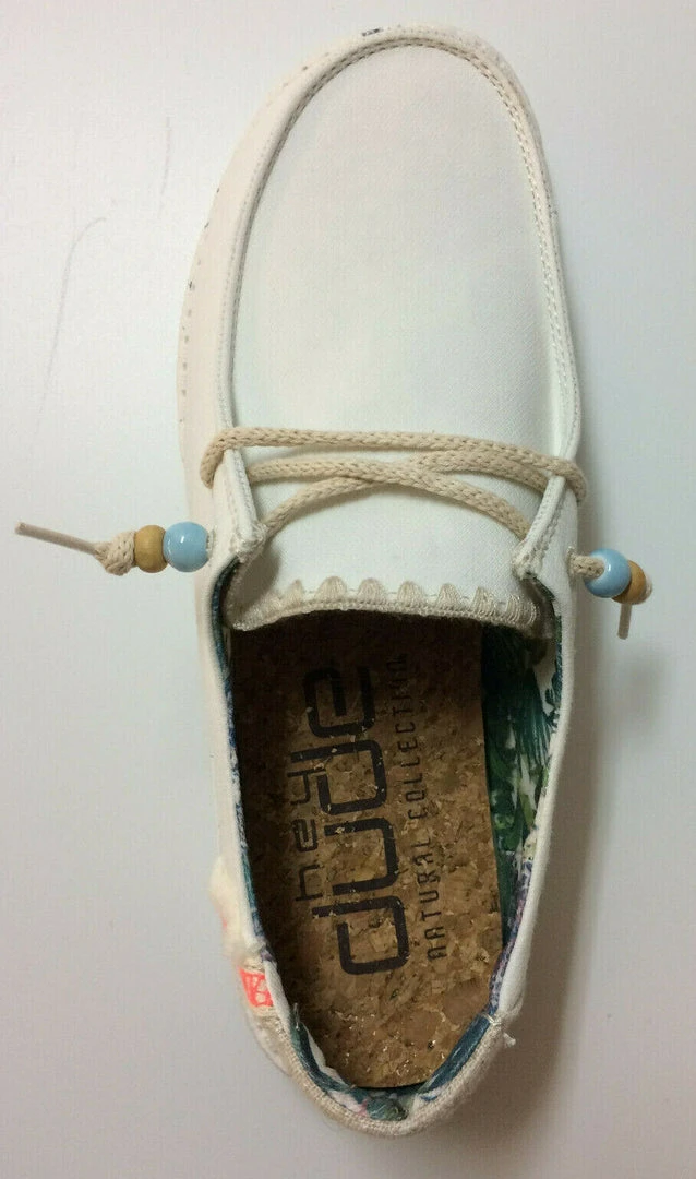 Hey Dude Wendy Natural Salt Women's Lightweight Casual Comfortable Shoes Slip On 6 Hey Dude Wendy Natural Salt Women's Lightweight Casual Comfortable Shoes Slip On