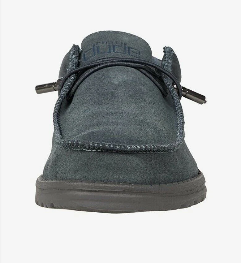 Hey Dude Wally Suede Carbon Men's Shoes Comfortable Lightweight Slip On Casual 4 Hey Dude Wally Suede Carbon Men's Shoes Comfortable Lightweight Slip On Casual