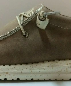 Hey Dude Wally Recycled Leather Travertine Men's Shoes Comfortable Lightweight Hey Dude Shoes