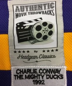 Charlie Conway Mighty Ducks #96 Headgear Classics Movie Authentic Hockey Jersey