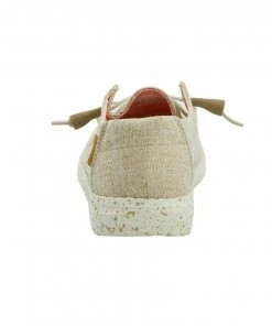 Hey Dude Shoes Hey Dude Wendy Chambray White Nut Women's Lightweight Shoes Slip On Casual