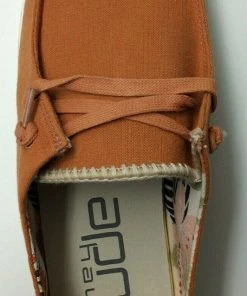 Hey Dude Wendy Chambray Mango Lightweight Slip On Casual Comfort Women's Shoes Hey Dude Shoes