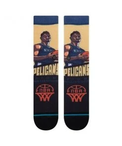 Zion Williamson New Orleans Pelicans Stance NBA Graded Socks Large Mens 9-13
