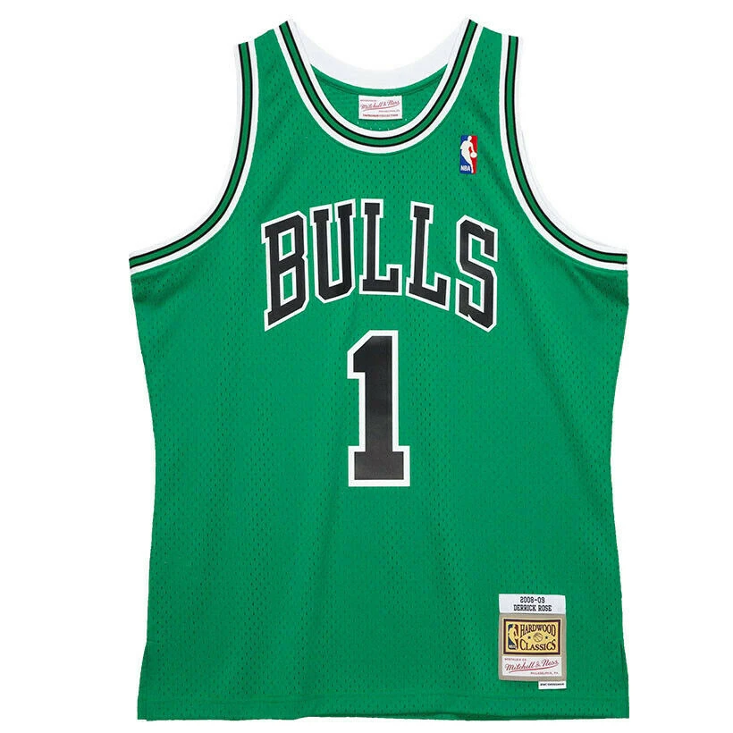 NBA Derrick Rose Chicago Bulls Mitchell & Ness Authentic St. Patrick's Day Jersey 2 NBA Derrick Rose Chicago Bulls Mitchell & Ness Authentic St. Patrick's Day Jersey