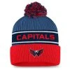 2021 Washington Capitals Fanatics NHL Locker Room Pom Cuff Knit Hat Stocking Cap
