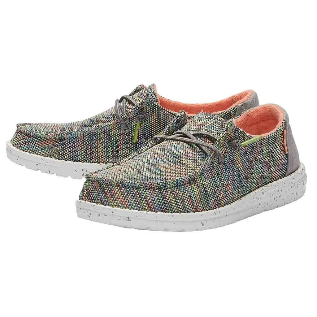 Hey Dude Wendy Youth Peacock Pink Shoes Comfortable Lightweight Slip On Casual 2 Hey Dude Wendy Youth Peacock Pink Shoes Comfortable Lightweight Slip On Casual