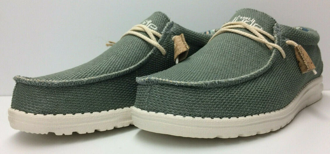 Hey Dude Wally Eden Sage Men's Shoes Comfortable Lightweight Slip On Casual Shoe 2 Hey Dude Wally Eden Sage Men's Shoes Comfortable Lightweight Slip On Casual Shoe
