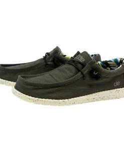 Hey Dude Shoes Hey Dude Wally Stretch Black Men's Shoes Lightweight Slip On Casual Shoes