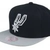 San Antonio Spurs Mitchell & Ness NBA Snapback Hat 2Tone Flat Brim Adjust Cap
